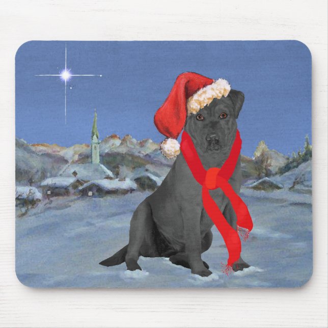 Mousepad Labrador Retriever Preto de Natal (Frente)