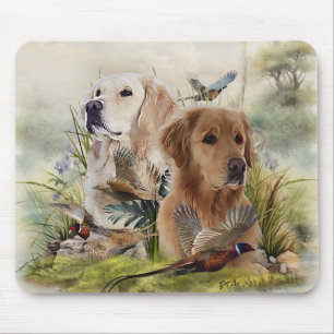 Mousepad Labrador Retrievers com Faisão, Arte