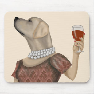 Mousepad Labrador Wine Snob Amarelo