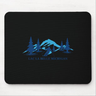 Mousepad Lac la estação de esqui de michigan esquiando esqu