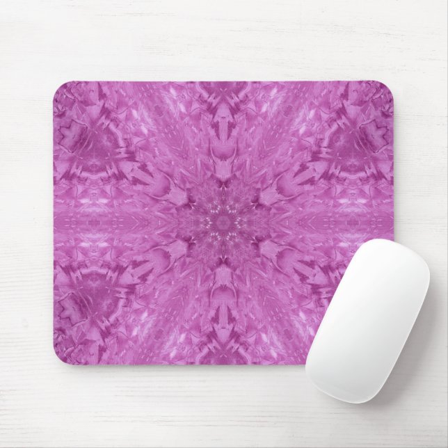 Mousepad Lace Feminina Rosa Caleidoscópio Floco de Neve (Com mouse)