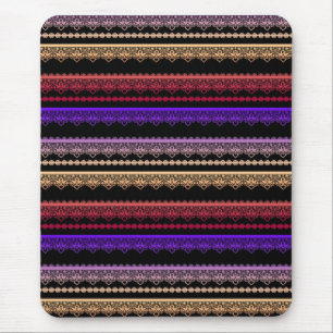 Mousepad Lace multicolorido em preto