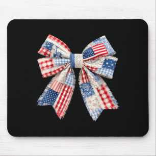 Mousepad Laço Coquete do Dia 4 de Julho Menina Mulher Bande