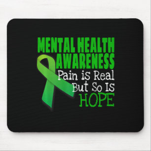 Mousepad Laço de Conscientização da Saúde Mental