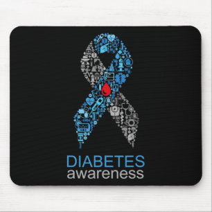 Mousepad Laço de conscientização do Dia Mundial do Diabetes
