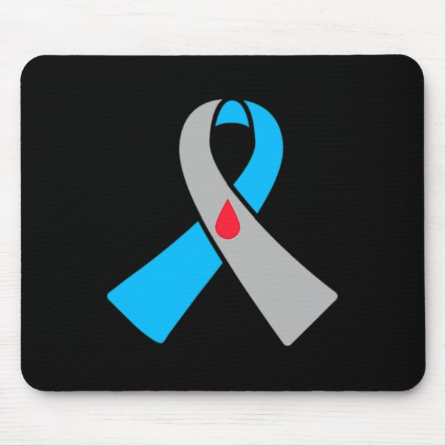 Mousepad Laço de conscientização do Diabetes Tipo 1 Bydge (Frente)