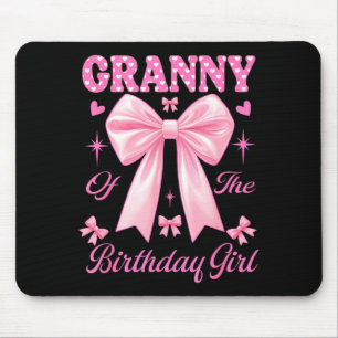 Mousepad Laço rosa coquete de aniversário da vovó