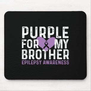 Mousepad Laço Roxo de Conscientização da Epilepsia Para o M