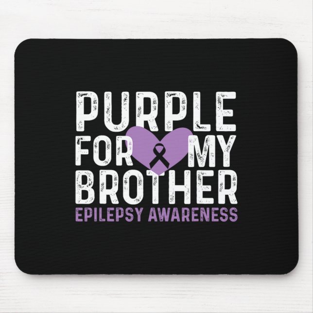 Mousepad Laço Roxo de Conscientização da Epilepsia Para o M (Frente)