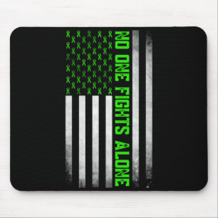 Mousepad Laço Verde de Conscientização da Saúde Mental Amer