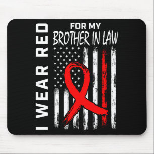 Mousepad Laço Vermelho Para Conscientização Da Doença Cardí