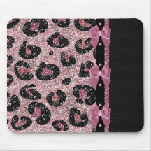 Laços de Fita Estampa de Leopardo Rosa RAB Rockabi