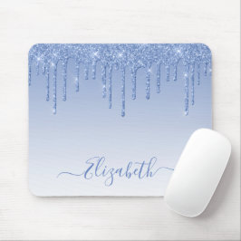 Mousepad Lacre Moderno Azul Poeira Brilhante Estilo Script