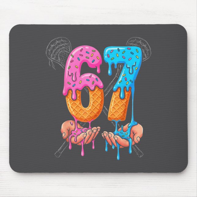 Mousepad Lacrosse Ice Cream Drip 67 Hands Stakes Boys Srts  (Frente)