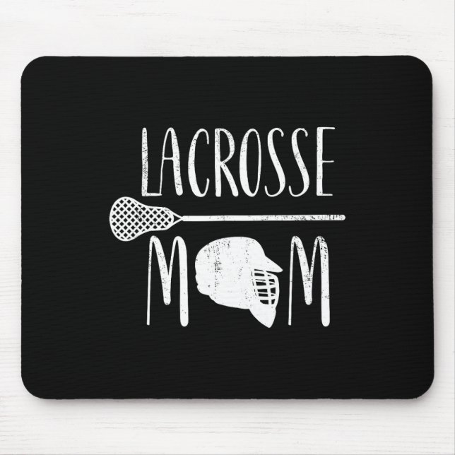 Mousepad Lacrosse Mãe Mulher Vintage Lax Gift Shirt (Frente)