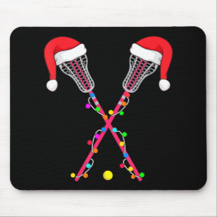 Mousepad Lacrosse Santa Hat Natal Luz Divertimento Natal
