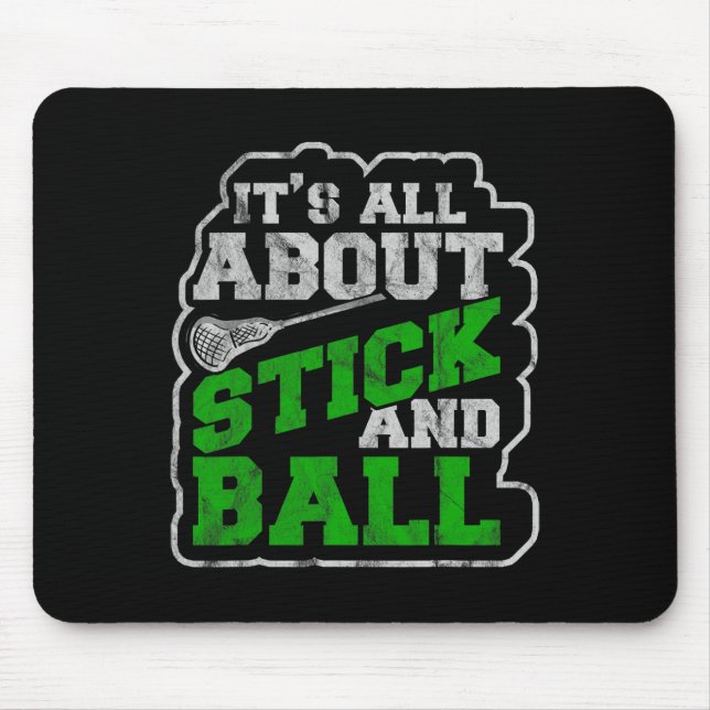 Mousepad Lacrosse Shirts Mens Lax Stick (Frente)