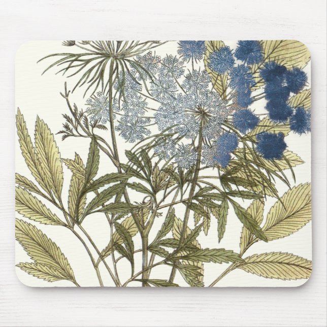 Mousepad Lacy Leaves - Flores e Verde (Frente)
