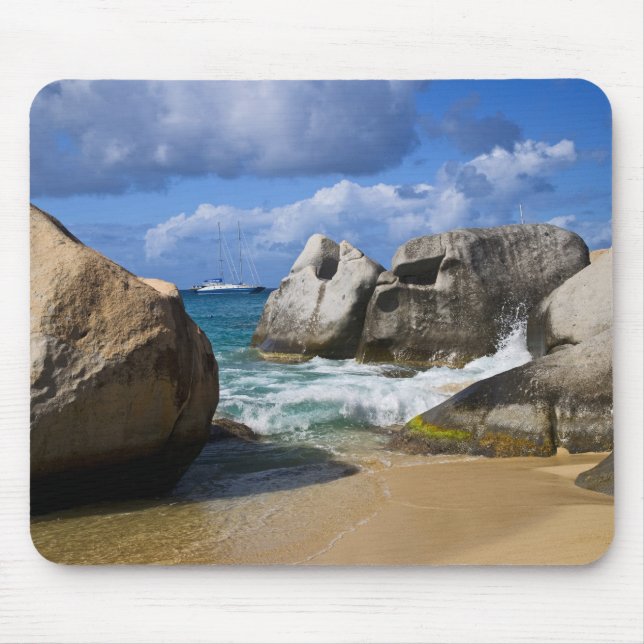 Mousepad Lado da praia em Virgin Gorda, Virgem Britânica (Frente)