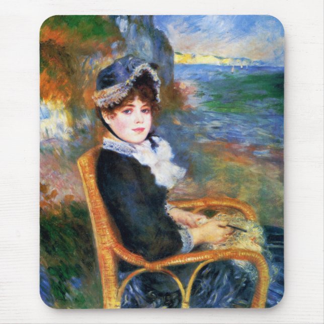 Mousepad Lady by the Seashore (por Pierre-Auguste Renoir) (Frente)