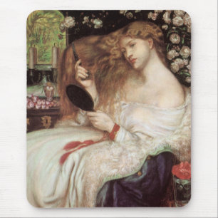 Mousepad Lady Lilith por Rossetti, Retrato Vitoriano Antigo
