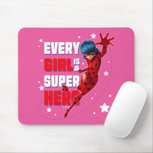 Mousepad Ladybug Cada garota é um super herói