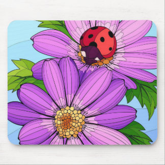 Mousepad Ladybug na Daisy Roxo