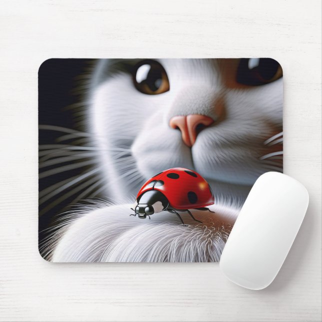 Mousepad Ladybug na pata de Cat (Com mouse)