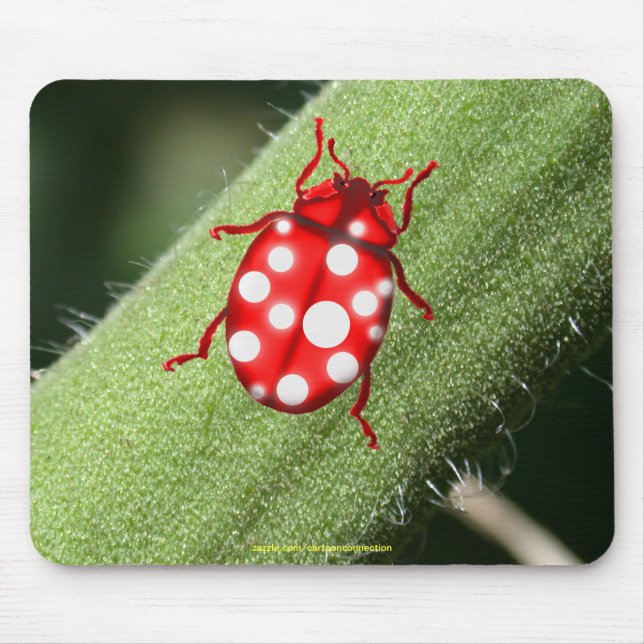 Mousepad LadyBug presentes para borbulhadores e jardineiros (Frente)