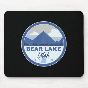 Mousepad Lago Bear Utah Ut Montanhas Insígnia Caminhada Lem