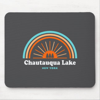 Mousepad Lago Chautauqua Nova York Arco-íris _1 