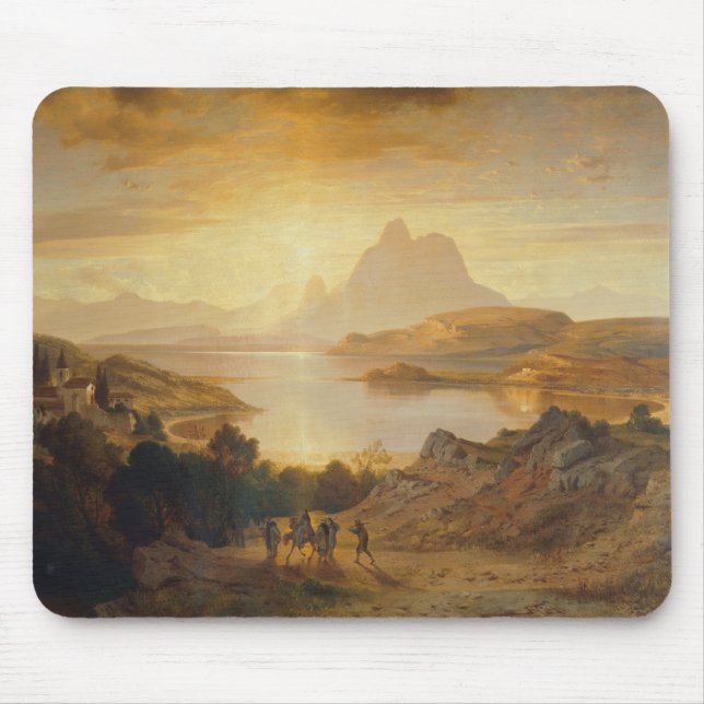 Mousepad Lago de Lugano - Albert Zimmermann (Frente)