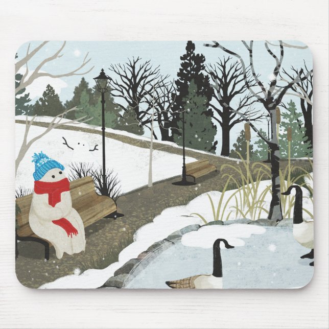 Mousepad Lago de Patos - Inverno (Frente)