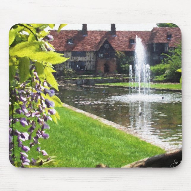 Mousepad Lago e fonte na RHS Wisley (Frente)