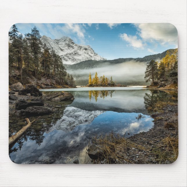 Mousepad Lago Eibsee mood | da manhã (Frente)
