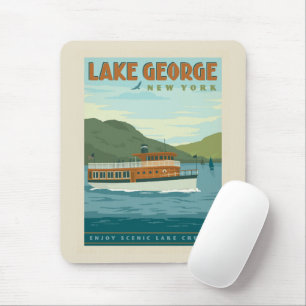Mousepad Lago George, Nova York Vintage Boat