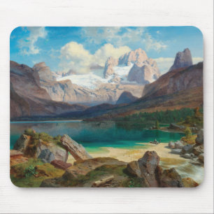 Mousepad Lago Gosau Com Vista Do Dachstein Massif