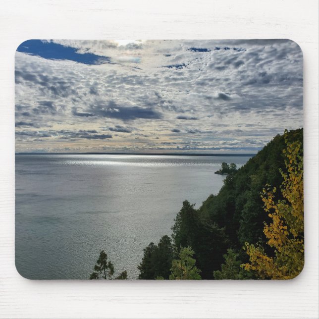 Mousepad Lago Huron, vista da Ilha Mackinac (Frente)
