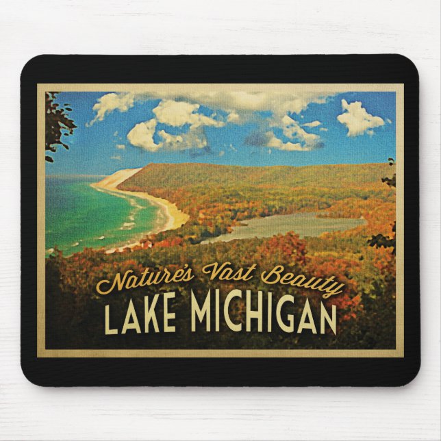 Mousepad Lago Michigan Vintage (Frente)