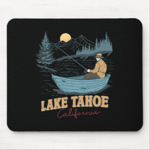 Mousepad Lago Tahoe Califórnia Divertido Verão Pesca Acampa