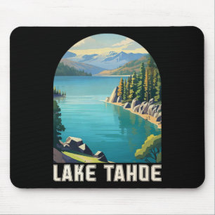 Mousepad Lago Tahoe California Nevada Mountain Hiking Skiin