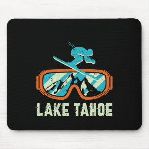 Mousepad Lago Tahoe California Retro Vintage Skiing E Sno