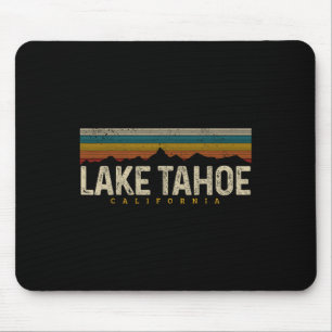 Mousepad Lago Tahoe Vintage Montanhas Caminhadas Acampament