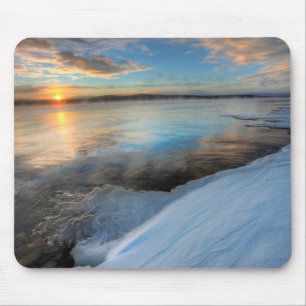 Mousepad Lago Teslin após uma tempestade de limpeza, Yukon