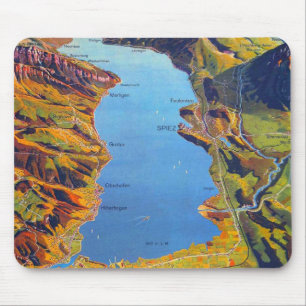 Mousepad Lago Vintage de Thun Suiça