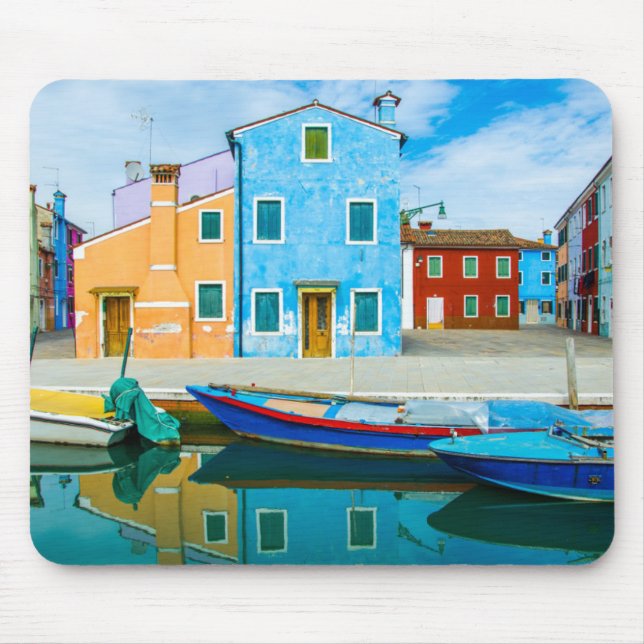 Mousepad Lagoa colorida da cena |Venetian do barco (Frente)