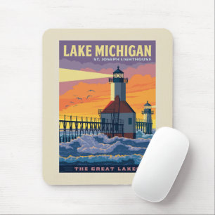 Mousepad Lagos excelente Lago Michigan