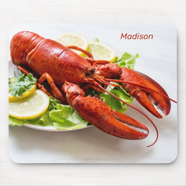 Mousepad Lagosta de Nome Personalizado (Frente)