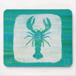 Mousepad Lagosta litoral do Aqua da arte  