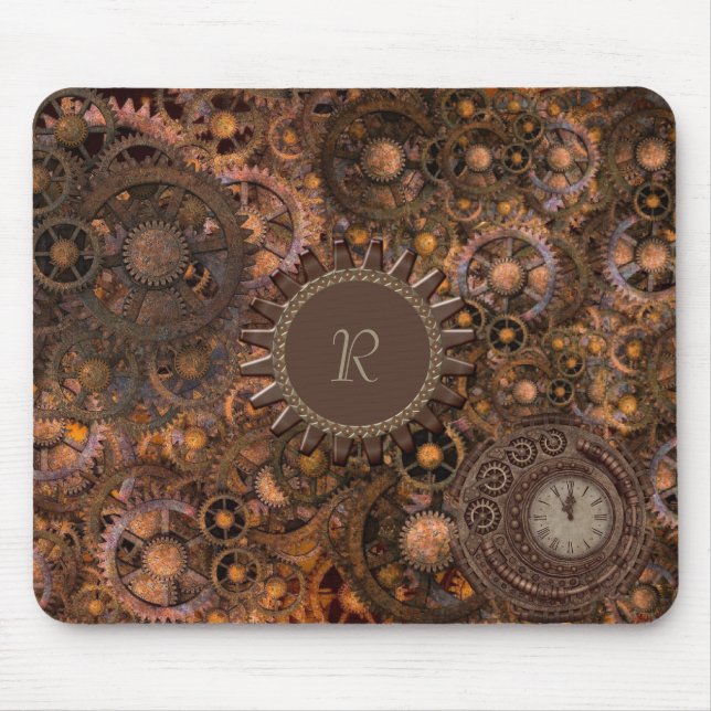 Mousepad Lágrimas Steampunk Monogramas (Frente)